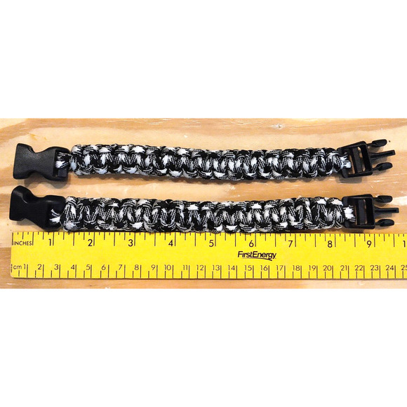 Multi Colored Paracord Hand-Woven Chinese Knot Bracelets Unisex Set of 2 New! - Picture 1 of 5